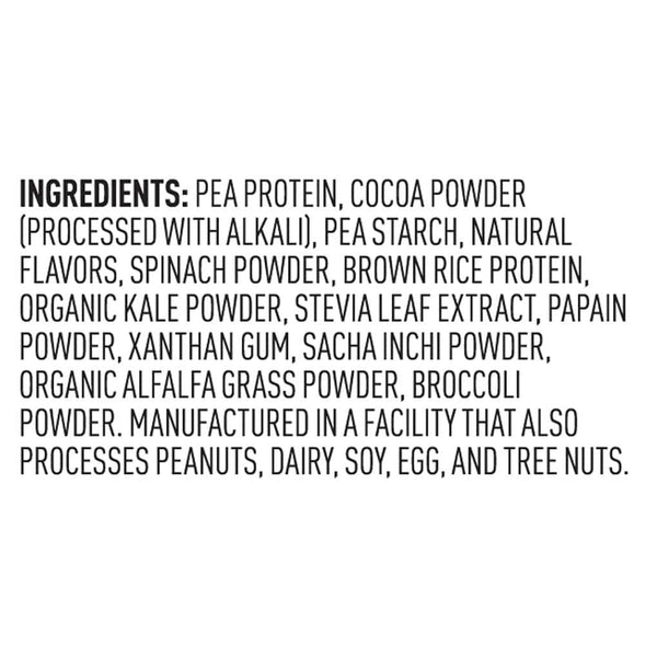 Vega® Protein & Greens - Chocolate - Large Tub Ingredients