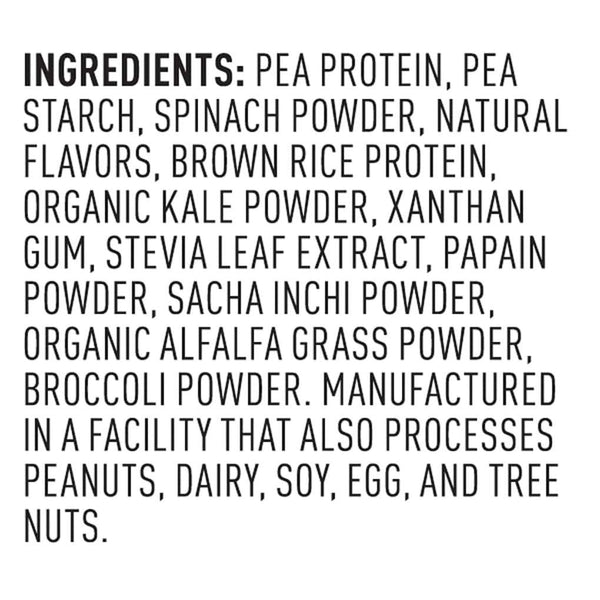 Vega® Protein & Greens - Coconut Almond - Small Tub Ingredients