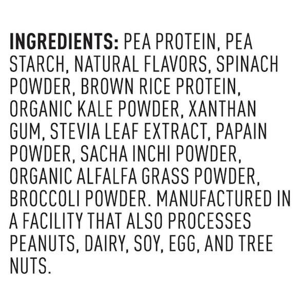 Vega® Protein & Greens - Vanilla - Small Tub Ingredients