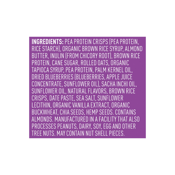 Vega® Protein Snack Bar - Blueberry Oat - Box of 4 ingredients
