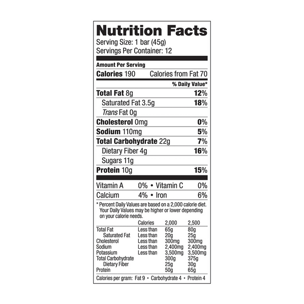 Vega® Protein Snack Bar - Coconut Almond - Box of 12 nutrition