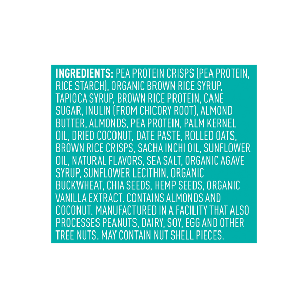 Vega® Protein Snack Bar - Coconut Almond - Box of 4 ingredients