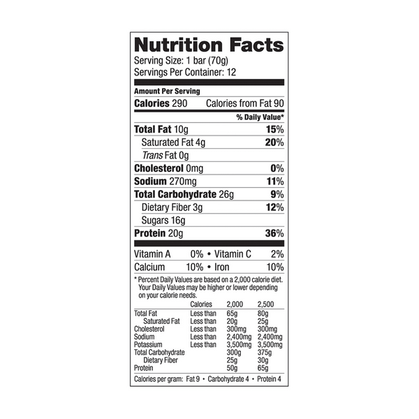 Vega® 20g Protein Bar - Salted Caramel - Box nutrition