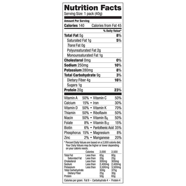 Vega One® Organic - Chocolate Mint - Single Pack nutrition