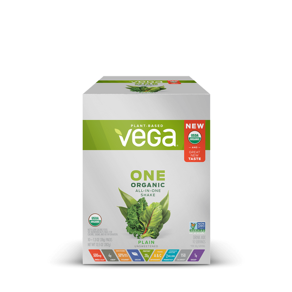 Vega One® Organic - Plain Unsweetened - 10 Pack