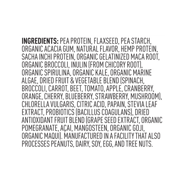 Vega One® All-in-One Shake - Berry - Large Tub ingredients