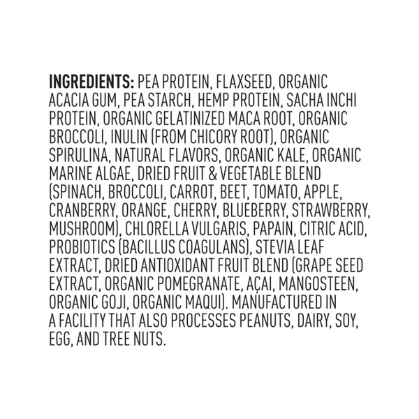 Vega One® All-in-One Shake - Natural - Large Tub ingredients
