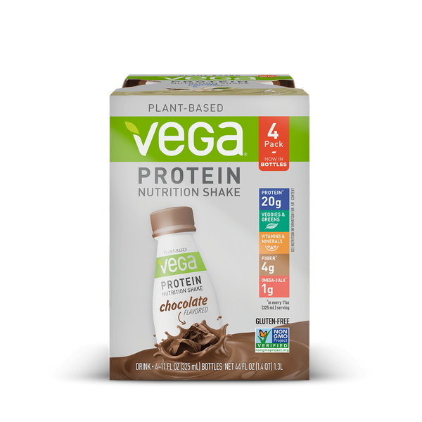 Vega® Protein Nutrition Shake - Chocolate - 4 Bottles