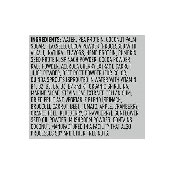 Vega® Protein Nutrition Shake - Chocolate - 12 Bottles ingredients