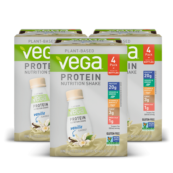 Vega® Protein Nutrition Shake - Vanilla - 12 Bottles