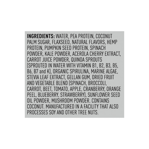 Vega® Protein Nutrition Shake - Vanilla - 12 Bottles ingredients